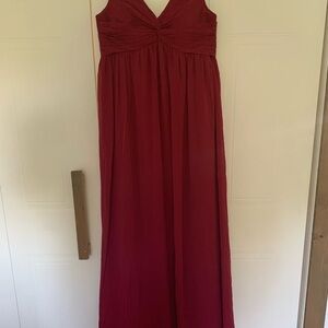 Azazie Burgundy Maxi Dress